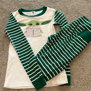 Star Wars Green and White Hanna Andersson Kids Size 10 Pajama Set